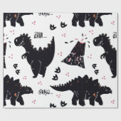 Dinosaur Gift Wrapping Paper Cadeaupapier (Vlak)