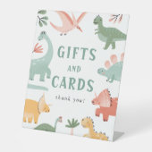 Dinosaur Gifts Kaarten Teken Reclamebord Met Voetstuk (Voorkant)