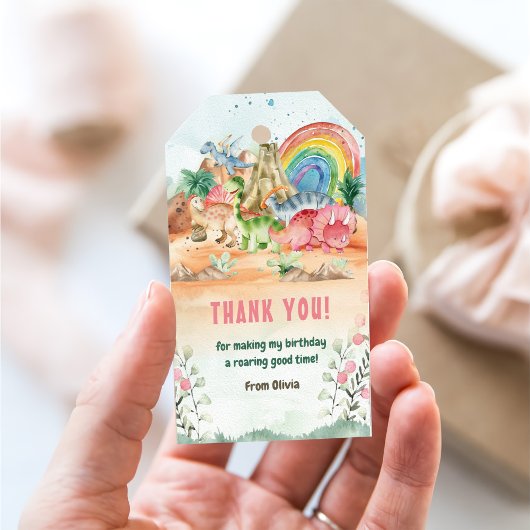 Dinosaur Girl 1st Birthday Party Cadeaulabel