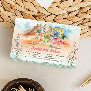 Dinosaur Girl 1st Birthday Party Informatiekaartje