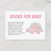 Dinosaur Girl Baby shower Book Request Informatiekaartje (Voorkant)