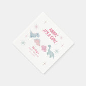 Dinosaur Girl Baby shower RAWR Servet (Hoek)