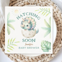 Dinosaur Girl Baby shower Triceratops Pink Dino