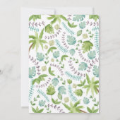 Dinosaur Girl Uitnodiging (Achterkant)