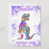 Dinosaur Girls 3e verjaardag Kaart (Achterkant)