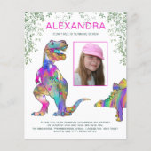 Dinosaur Girls Birthday Party Photo Budget (Voorkant)