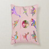 Dinosaur Girls Persoonlijke naam en foto Accent Kussen (Voorkant(Verticaal))