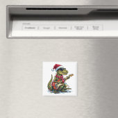 Dinosaur Gitaar Speler Xmas Magneet (Insitu (Vaatwasser))