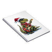 Dinosaur Gitaar Speler Xmas Notitieboek (Rechterzijde)