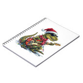 Dinosaur Gitaar Speler Xmas Notitieboek (Linkerzijde)