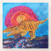 Dinosaur Glazen Onderzetter (Voorkant)