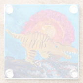 Dinosaur Glazen Onderzetter (Achterkant)