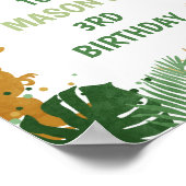 Dinosaur Gold Boy Leaves Oerwoud Welcome Sign Poster (Hoek)