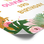 Dinosaur Gold Girl Leaves Oerwoud Welcome Sign Poster (Hoek)