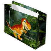 Dinosaur Gold T Rex Groot Cadeauzakje (Voorkant Gekanteld)