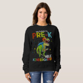 Dinosaur Goodbye Pre-K Hallo Kindergarten Afgelope Trui (Voorkant volledig)