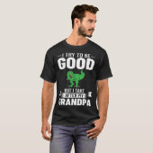 Dinosaur Grandpa Saurus Grandpasaurus T-shirt (Voorkant volledig)