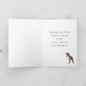 Dinosaur Grandson Birthday-kaart Kaart (Binnen)