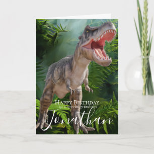 Dinosaur Grandson Birthday-kaart Kaart