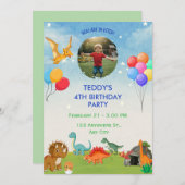 Dinosaur graven Dino Verjaardag Uitnodigingen (Voorkant / Achterkant)