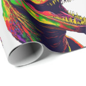 Dinosaur Green Birthday Kinder Cadeaupapier (Rol Hoek)