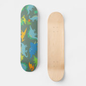 Dinosaur Green Blue Dino boys Playful Persoonlijk Skateboard (Voorkant)