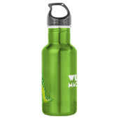 Dinosaur green Stegosaurus jongens noemen drink fl Waterfles (Achterkant)