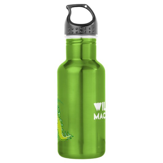 Dinosaur green Stegosaurus jongens noemen drink fl Waterfles (Achterkant)