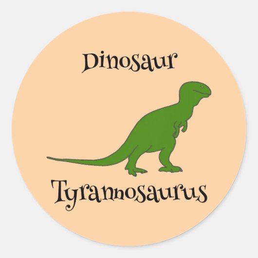 Dinosaur Green Tyrannosaurus Aangepaste Stickers (Voorkant)