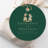 Dinosaur Green Wedding Custom Bedankjes Labels