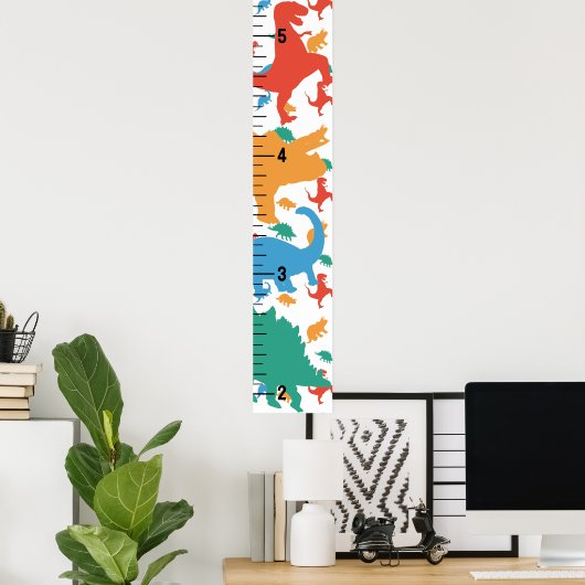 Dinosaur Growth Chart Poster (Thuiskantoor)