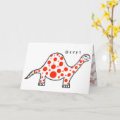 Dinosaur Grr. Birthday-kaart Kaart (Gele Bloem)