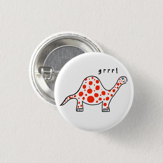 Dinosaur Grr. Button Badge (Voorkant /achterkant)
