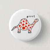 Dinosaur Grr. Button Badge (Voorkant)