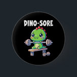 Dinosaur Gym Workout Fitness Lifting Weights Cute  Ronde Button 5,7 Cm<br><div class="desc">Dinosaur Gym Workout Fitness Lifting Weights Cute Dino Sore</div>