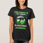 Dinosaur Haar gevecht is mijn 'Fight GLAUCOMA Awar T-shirt (Voorkant)