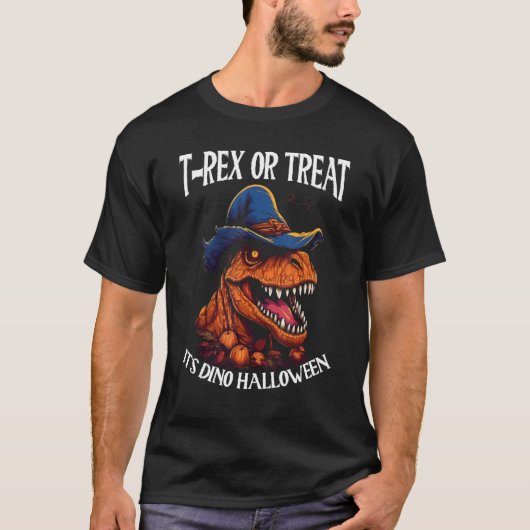 Dinosaur Halloween Costume Dino Halloween Pumpkin  T-shirt (Voorkant)