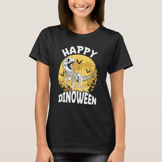 Dinosaur Halloween Costume Dino Halloween Pumpkin  T-shirt (Voorkant)