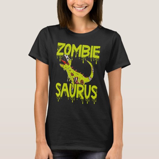 Dinosaur Halloween Costume Dino Halloween Zombie D T-shirt (Voorkant)