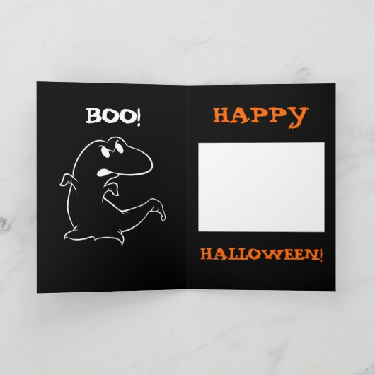 Dinosaur Halloween Kaart (Binnen)