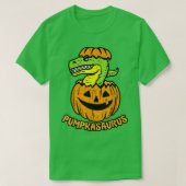 Dinosaur Halloween Pumpkasaurus Pumpkin Boy Tre T-shirt (Design voorkant)