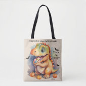 Dinosaur Halloween Snoep Trick or treat Tote Bag (Voorkant)