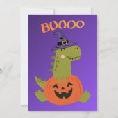 Dinosaur Halloween Verjaardag Kinder Uitnodiging (Achterkant)