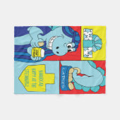 Dinosaur Hanukkah Fleece Blanket (Voorkant (Horizontaal))