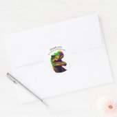 Dinosaur Happy Birthday Boy Dank u Ronde Sticker (Envelop)