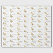 Dinosaur Happy Birthday - Gepersonaliseerd Cadeaupapier (Vlak)