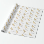 Dinosaur Happy Birthday - Gepersonaliseerd Cadeaupapier (Uitgerold)