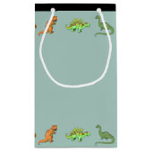 Dinosaur Happy Birthday Gepersonaliseerde tas Klein Cadeauzakje (Achterkant)