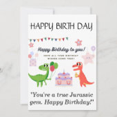 Dinosaur Happy Birthday Kaart (Voorkant)