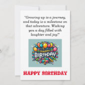 Dinosaur Happy Birthday Kaart (Achterkant)